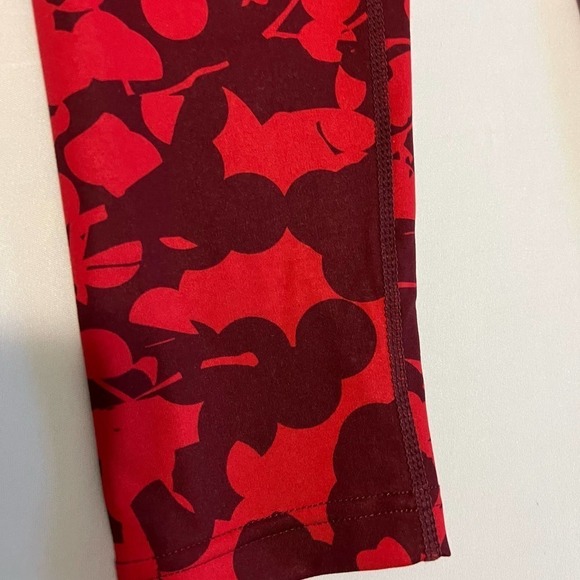 ZELLA dark red and light red print leggings XS - Picture 4 of 8